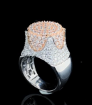 18K with 5.60ct Lab Grown diamond mens ring